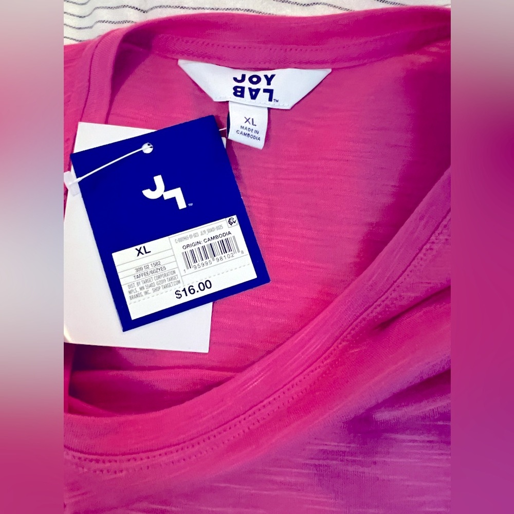 joy Lab sonic pink muscle tank New with tag XL